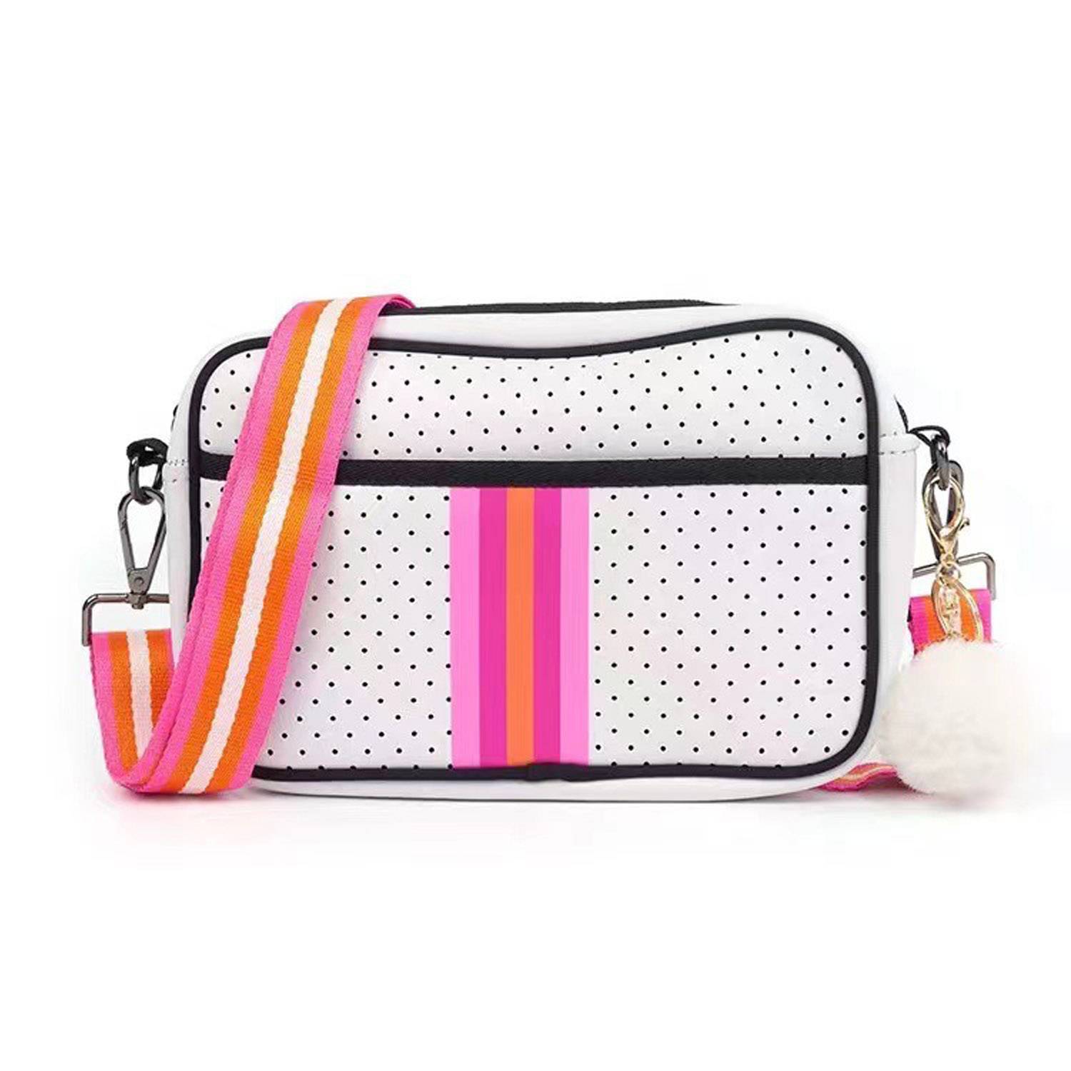 Zippered Neoprene Crossbody Bag w/ Adjustable Strap 2