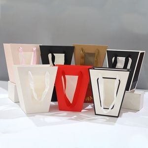 Trapezoid Paper Bag With Window 3