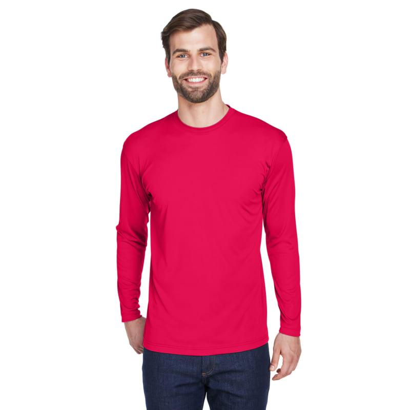 UltraClub Adult Cool & Dry Sport Long-Sleeve Performance Interlock T-Shirt 78