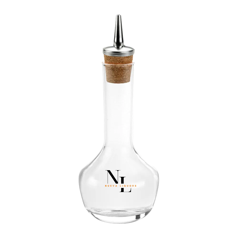 3oz. Glass Bitters Bottle Classic Design 1