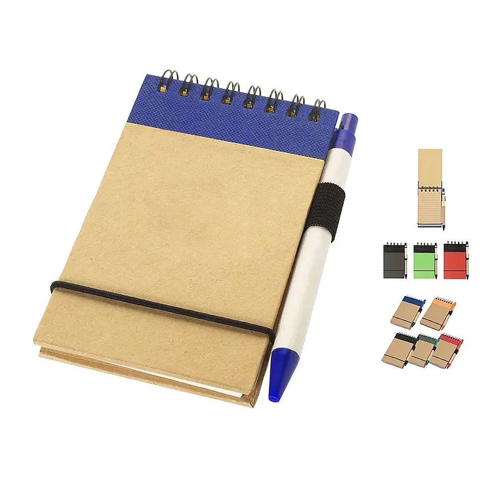 Eco Spiral Notebook with Matching Recycled Pen 3