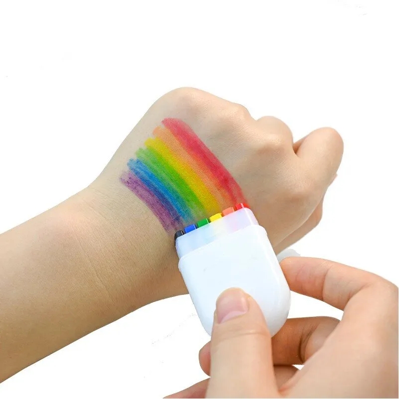6-Color Face Rainbow Paint Pens 2
