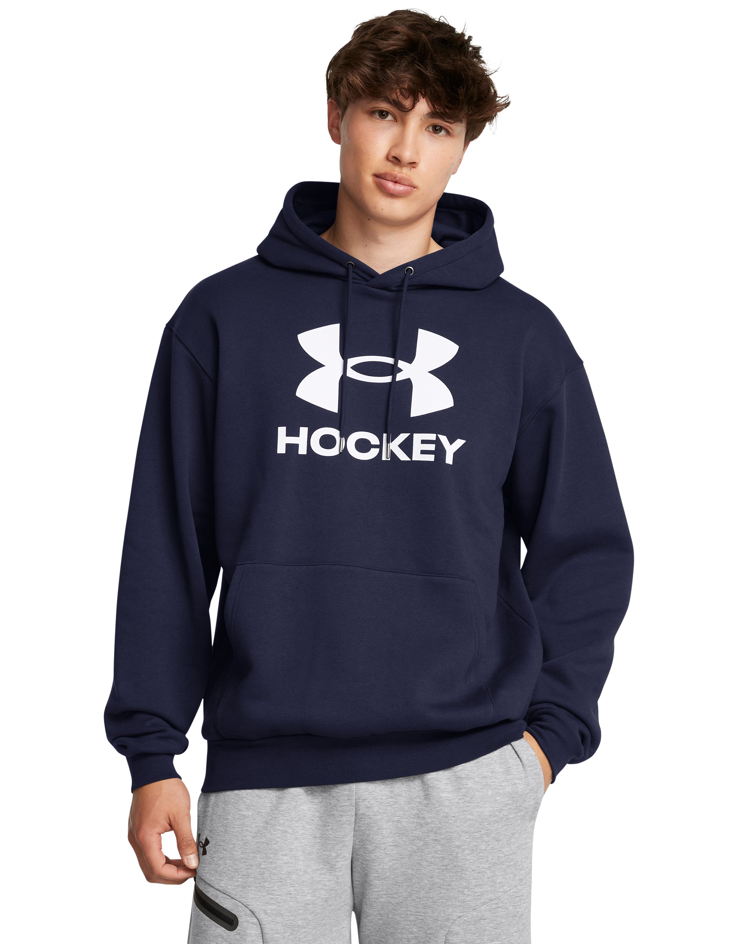 UA Icon Fleece Men's Hockey Hoodie, custom hoodie or sweatshirt with logo imprint 3