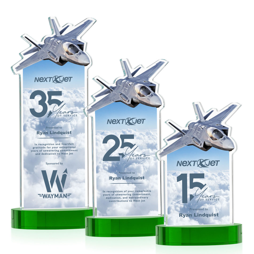 Top Gun VividPrint™ Award on Alberton Base - Green