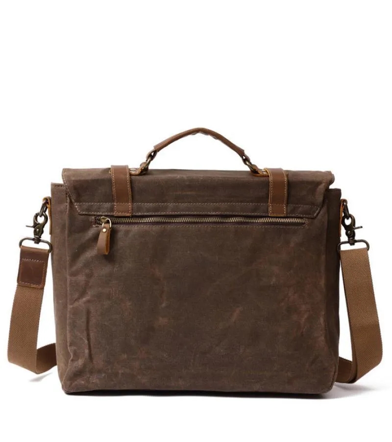 Canvas Leather Computer Laptop Bag 5