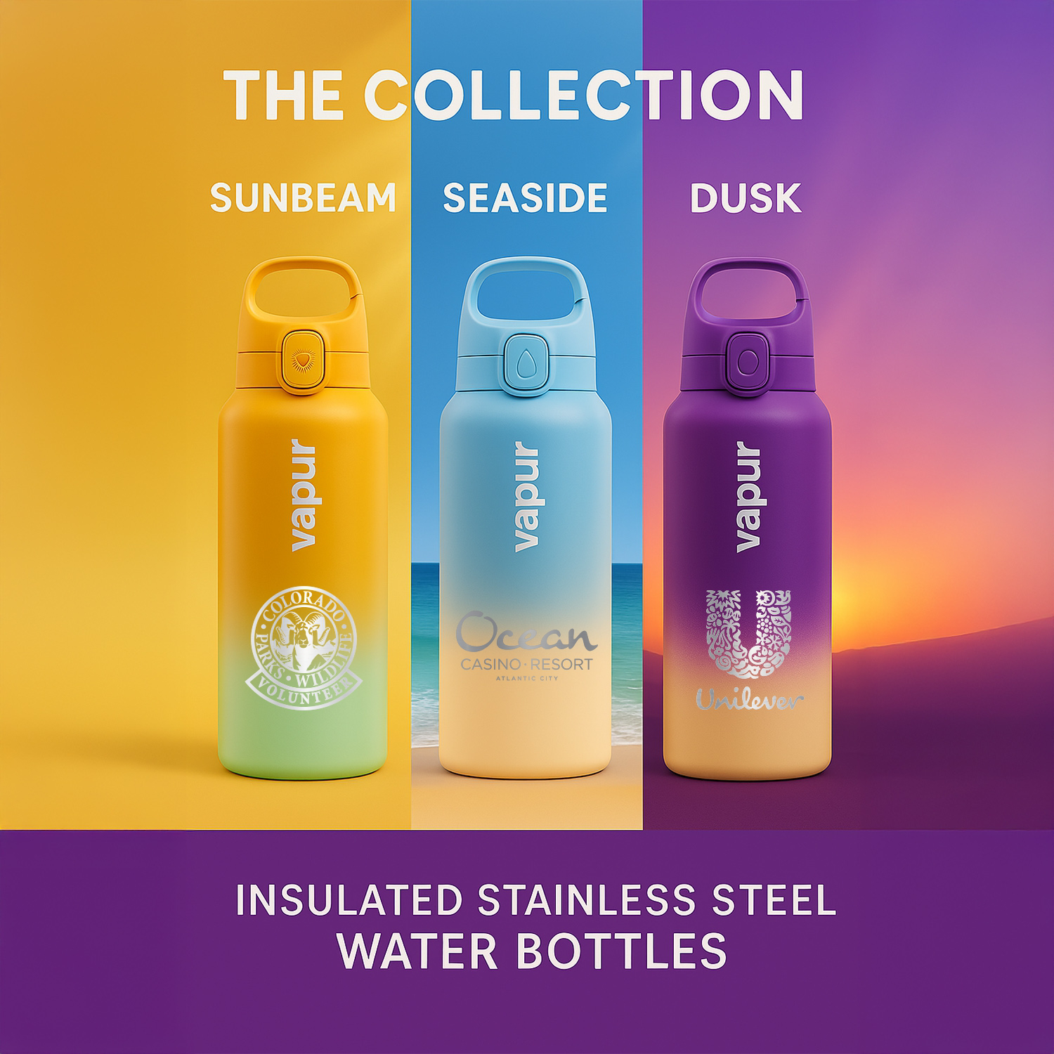 Vapur® Chill 20oz Insulated Water Bottle Dusk Purple 2