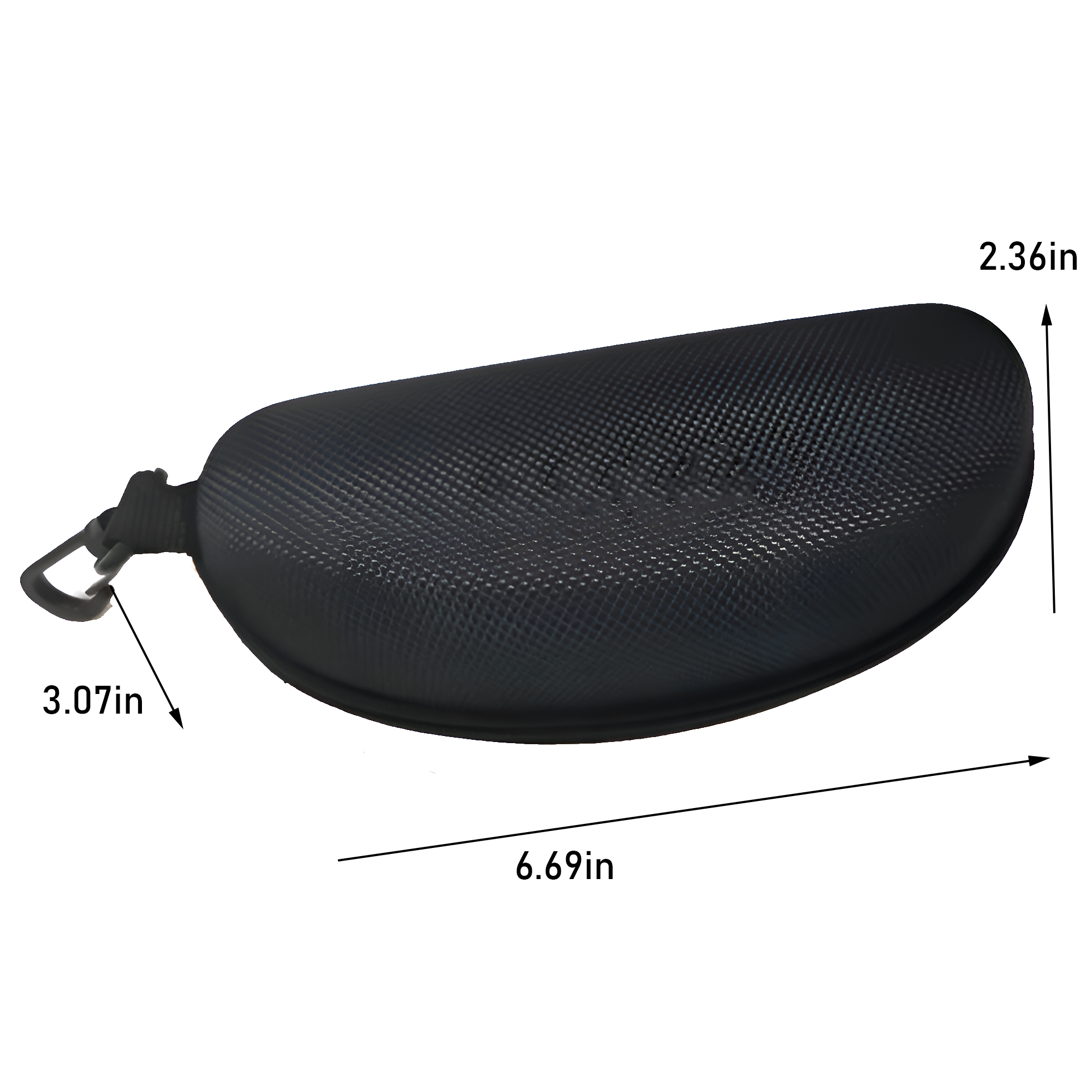 Portable Travel Zipper Sunglasses Case with Hook 3