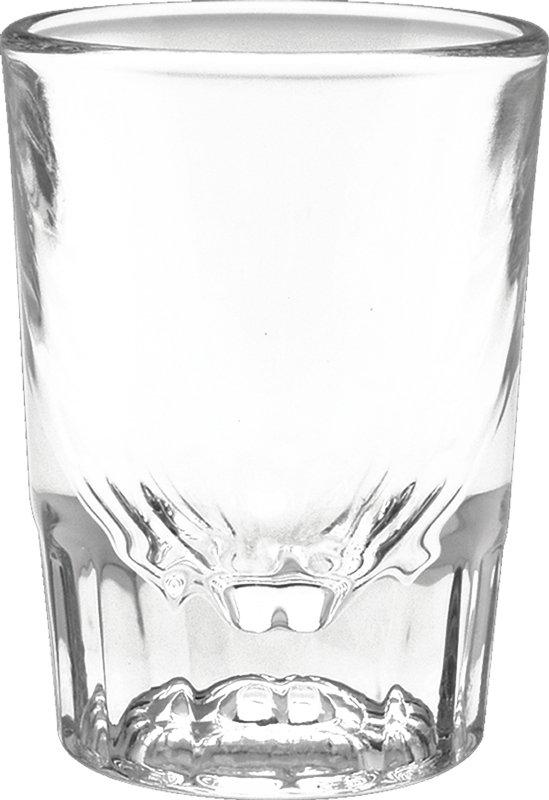 2 oz. Fluted Shot Glass - Deep Etched 7