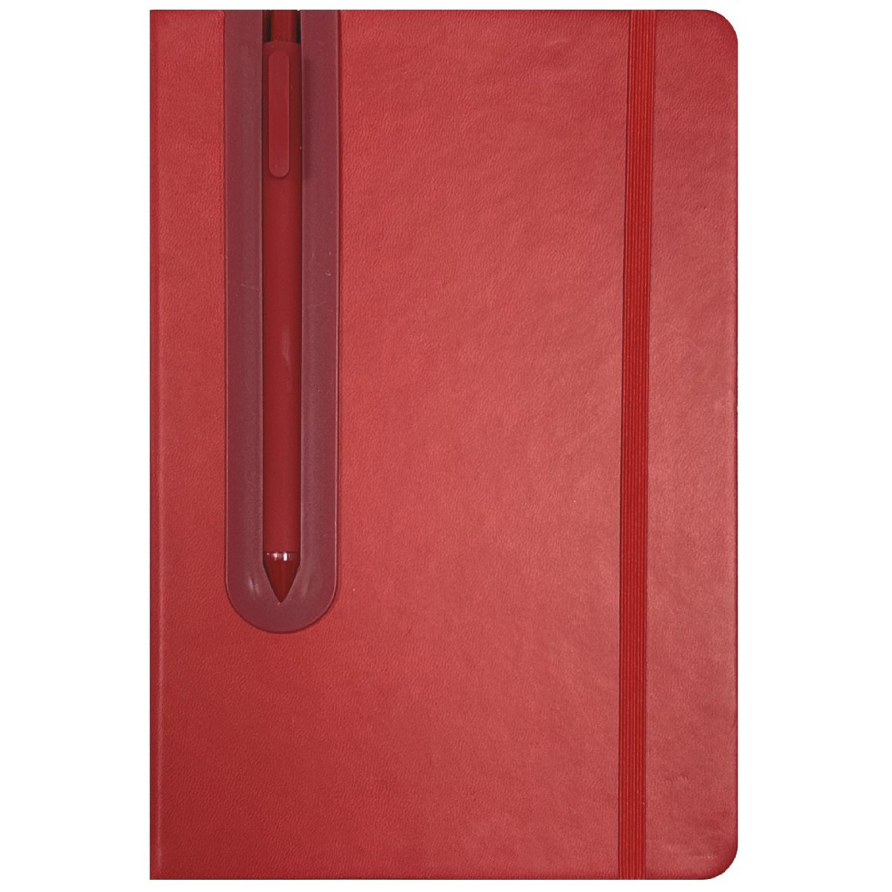 A5 Ruled Leather Diary With Built In Ballpoint Pen 4