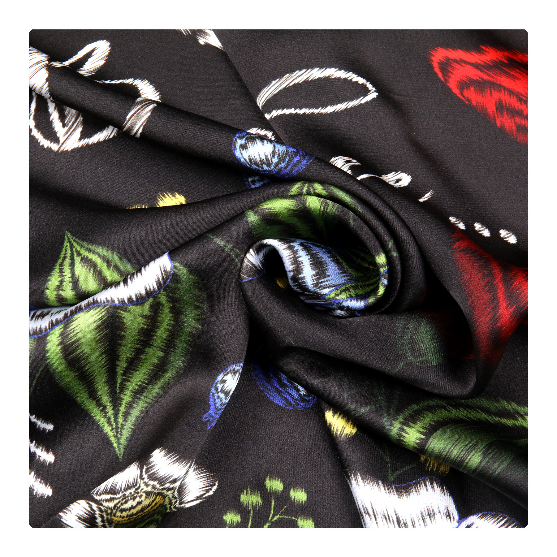 100% Natural Mulberry Silk Square Bandanna (Full Color Digital Print) 3