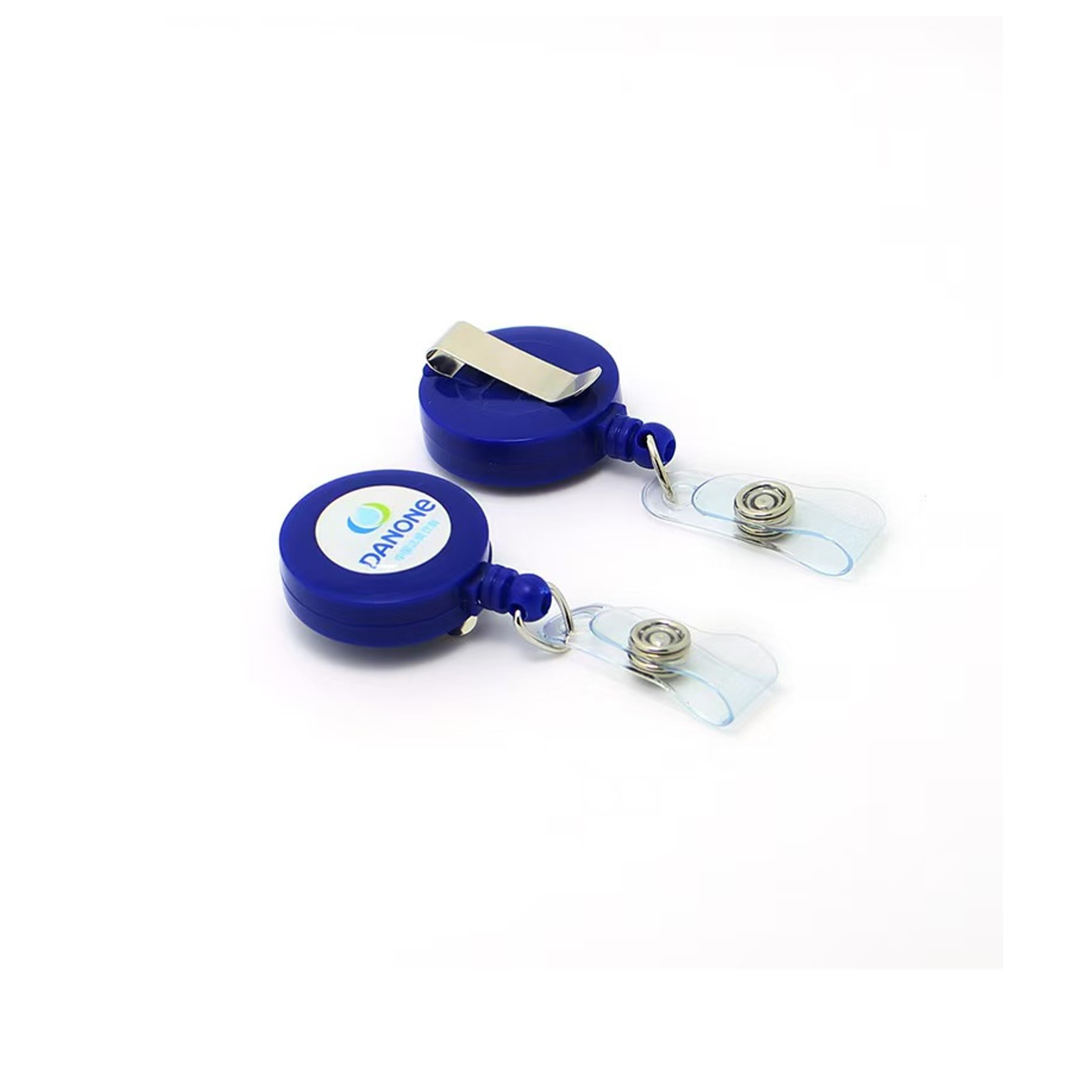 Epoxy Dome Retractable Round Badge Reel Holder w/ Belt Clip 11