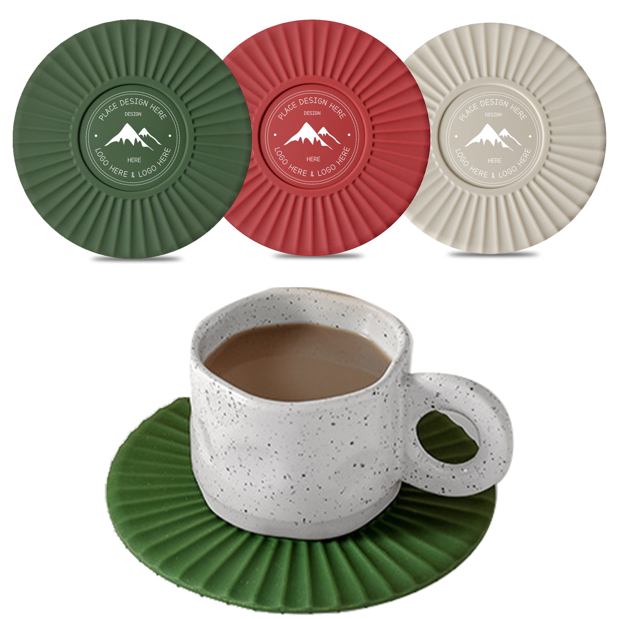 Waterproof Non-slip Custom Durable Silicone Coasters 2