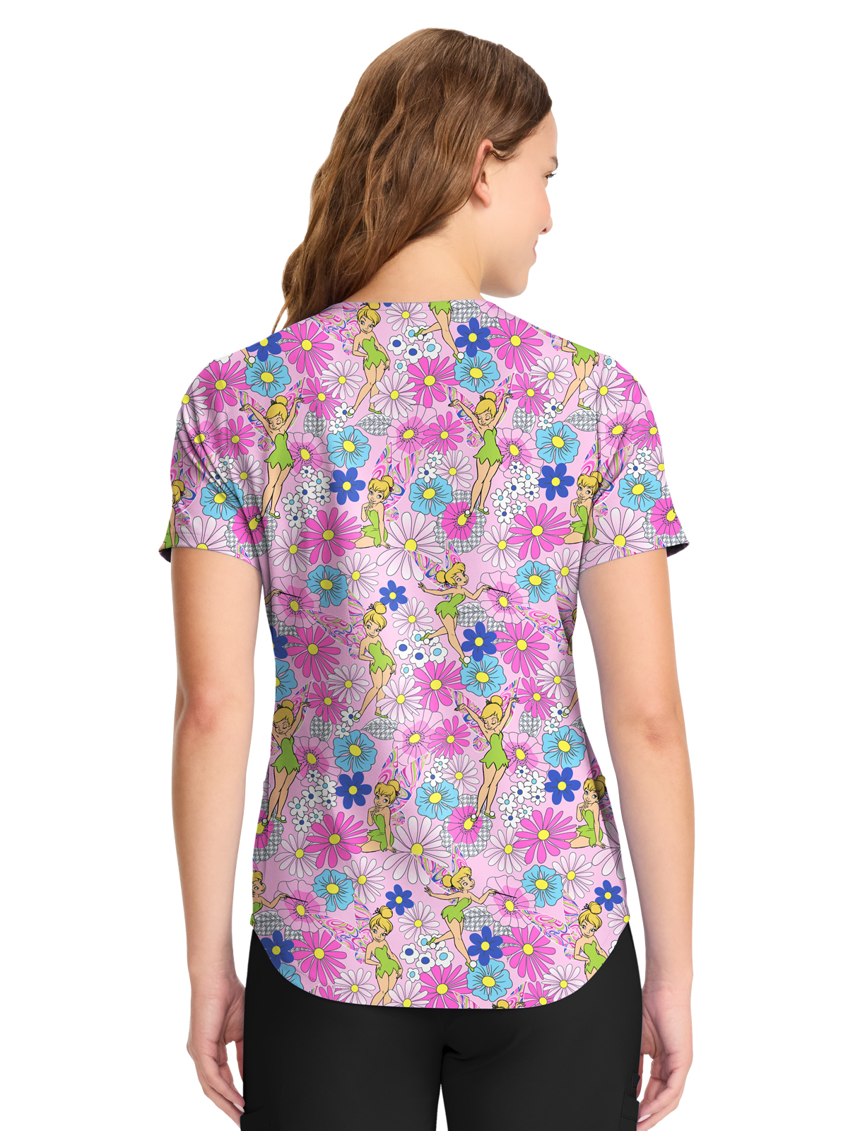Cherokee - Tooniforms - Women's V-Neck Print Top 31
