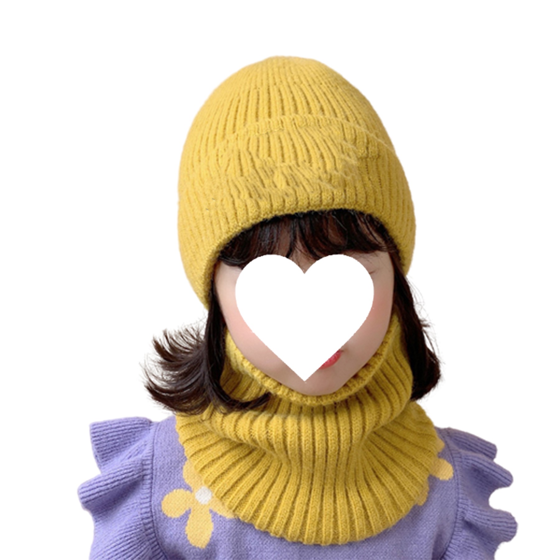Winter Knit Children Hat W/ Scarf 7