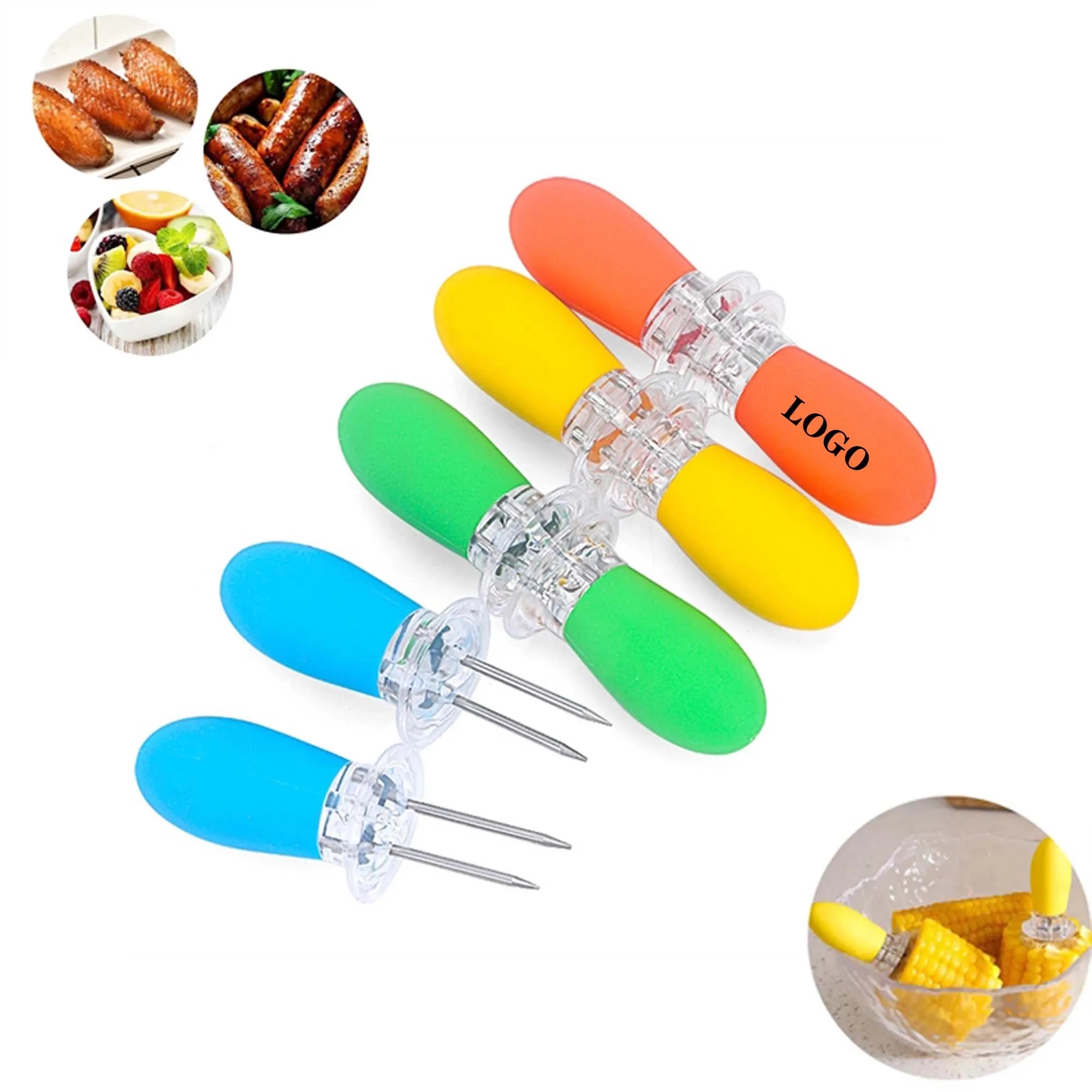 Stainless Steel BBQ Corn Holders 4