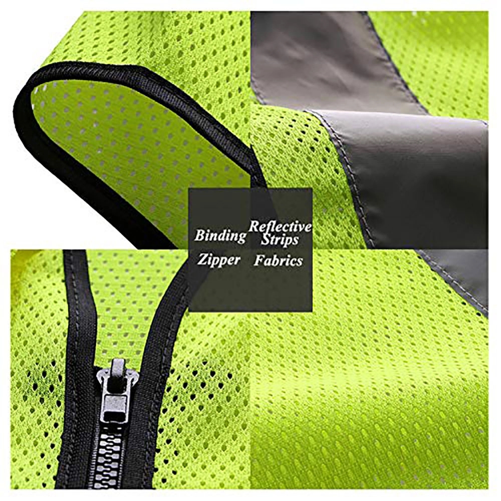 Safety Reflective Vest With Pockets and Zipper 3