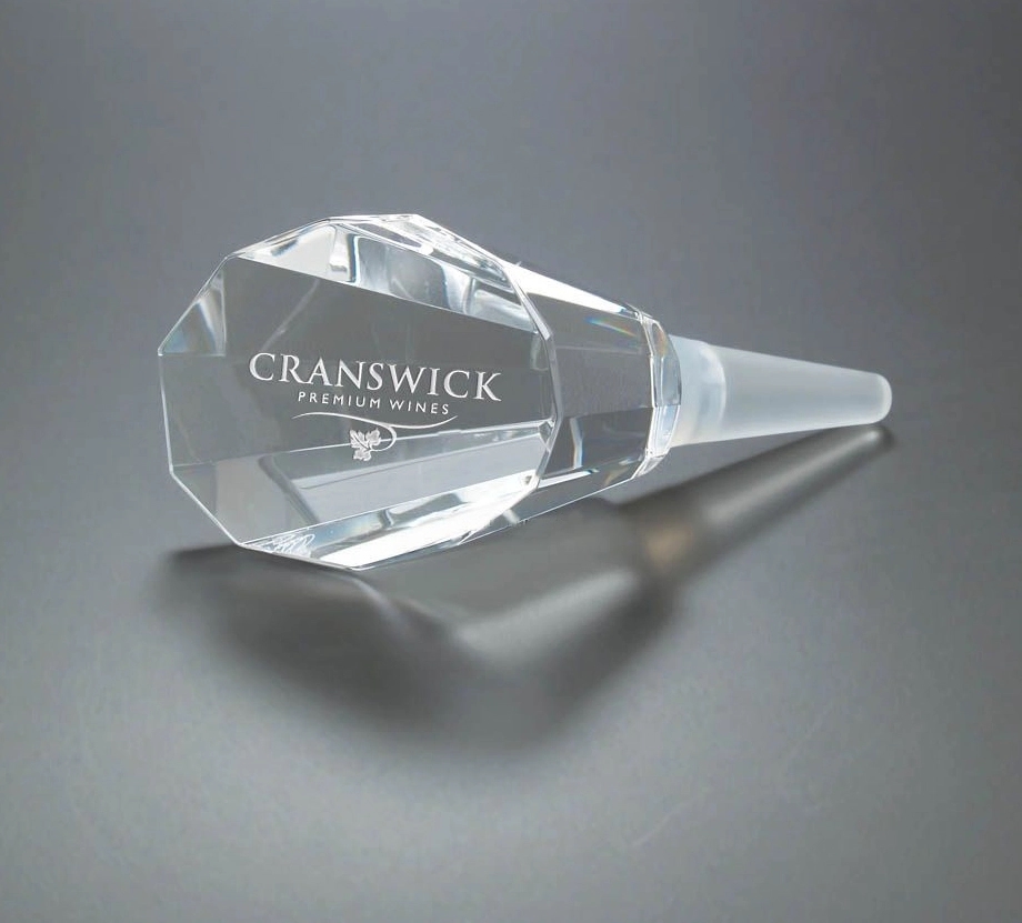 Oleg Cassini Faceted Crystal Glass Bottle Stopper 2