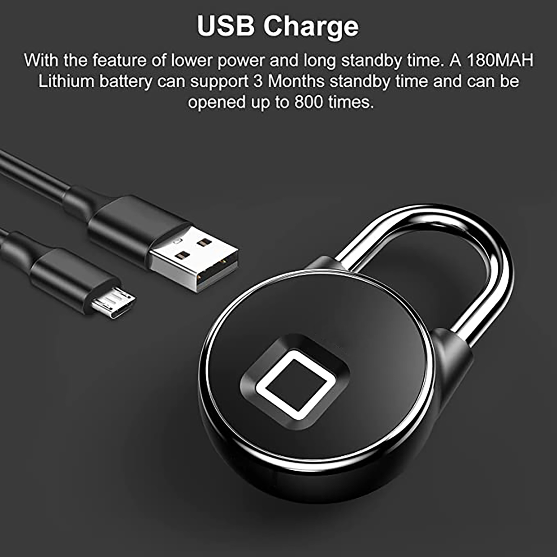 Smart Keyless Padlock w/ USB Rechargeable 23