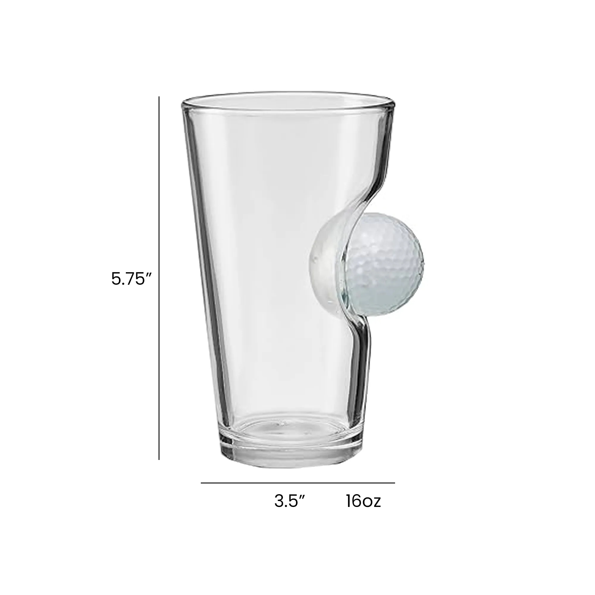 Golf Ball Glass 16 Oz 4