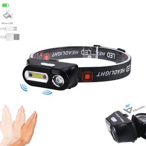 Portable LED Headlamp Dual Switch Motion Sensor 19