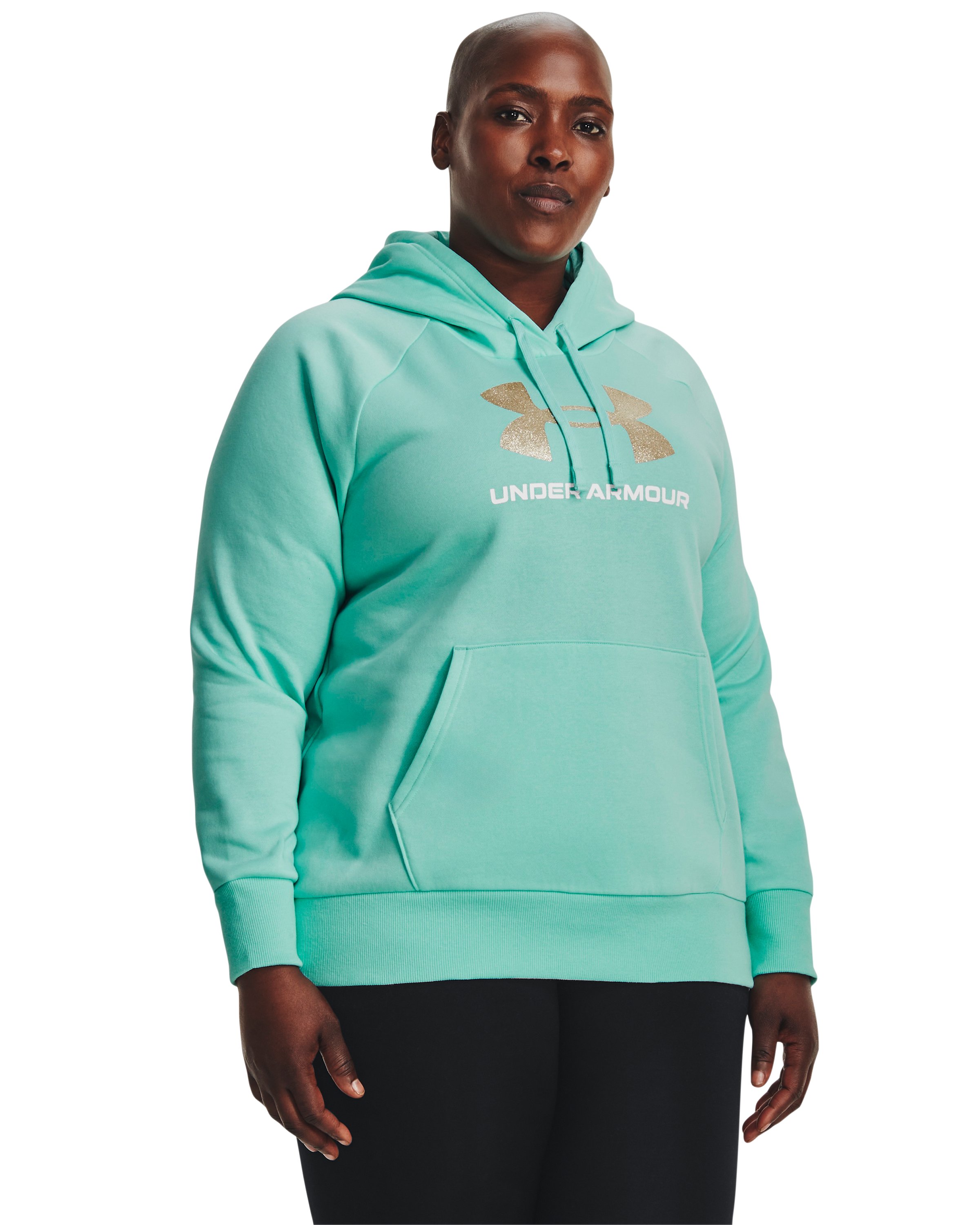 Women's UA Rival Fleece Glitter Big Logo Hoodie  4
