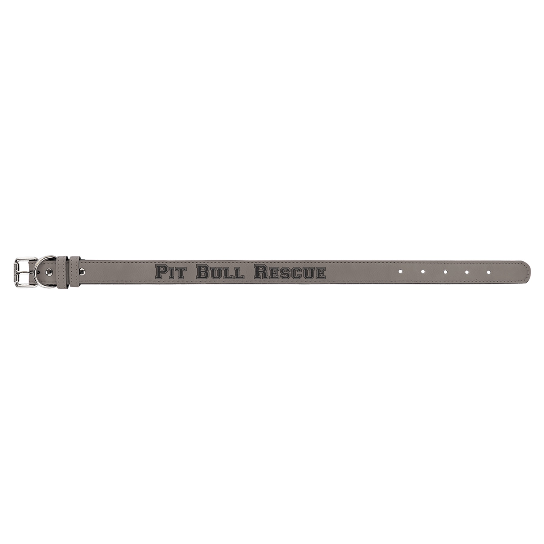 23" x 1" Gray Leatherette Dog Collar 2