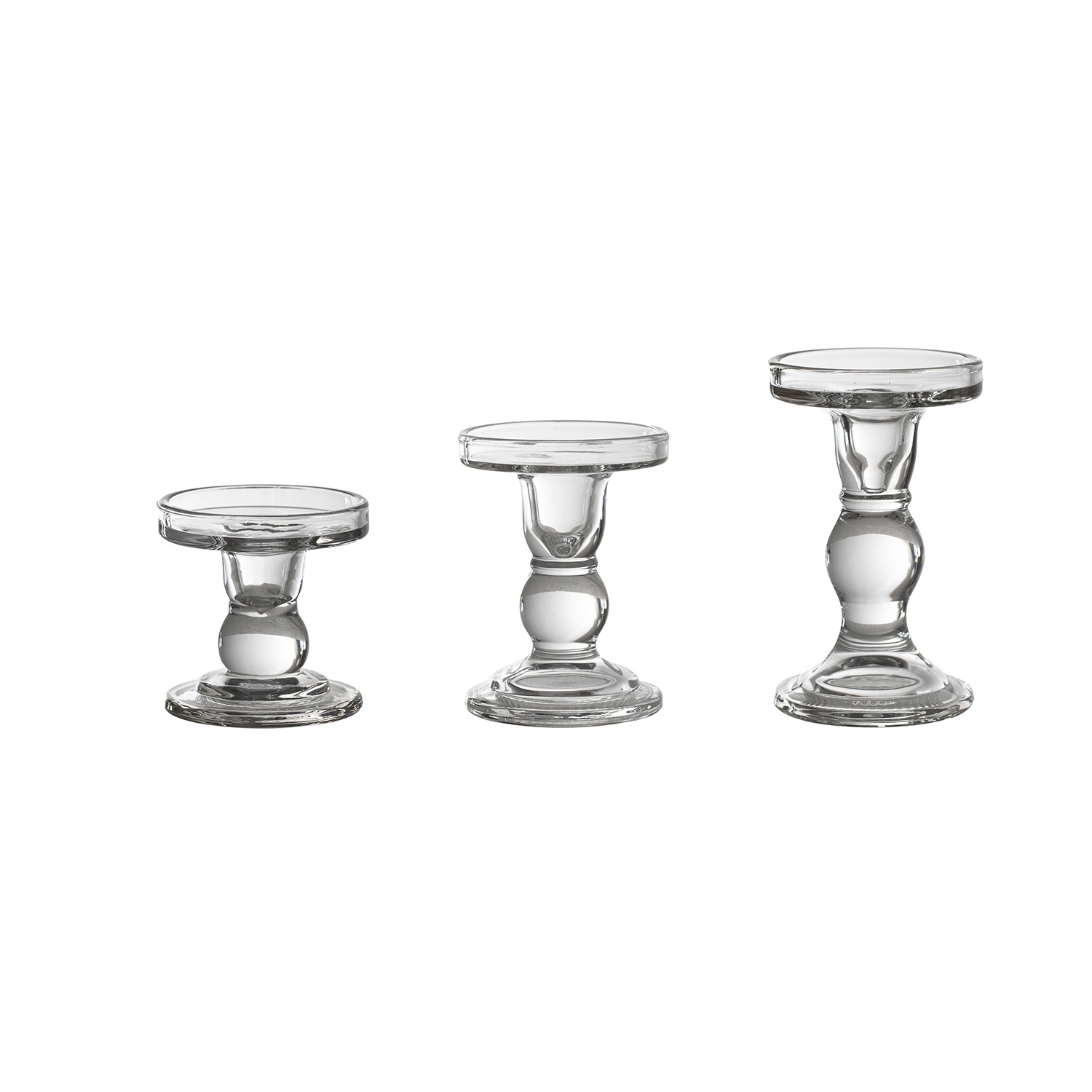 Glass Taper Candlestick For Pillar Candles 3