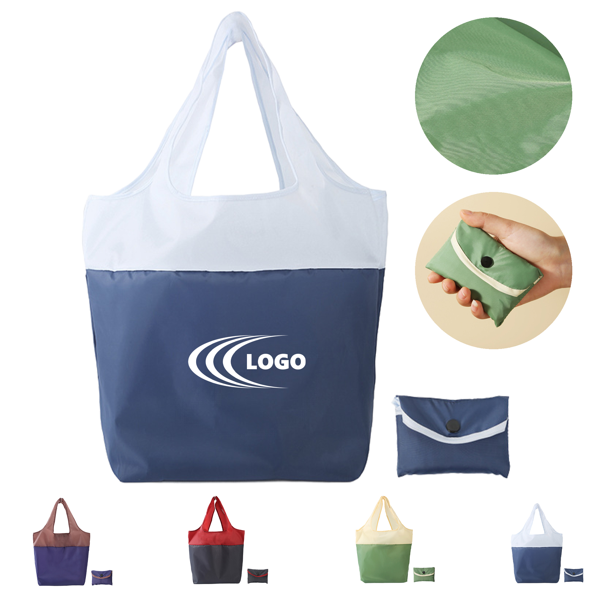Portable Foldable Bag With Reinforced Handles 1