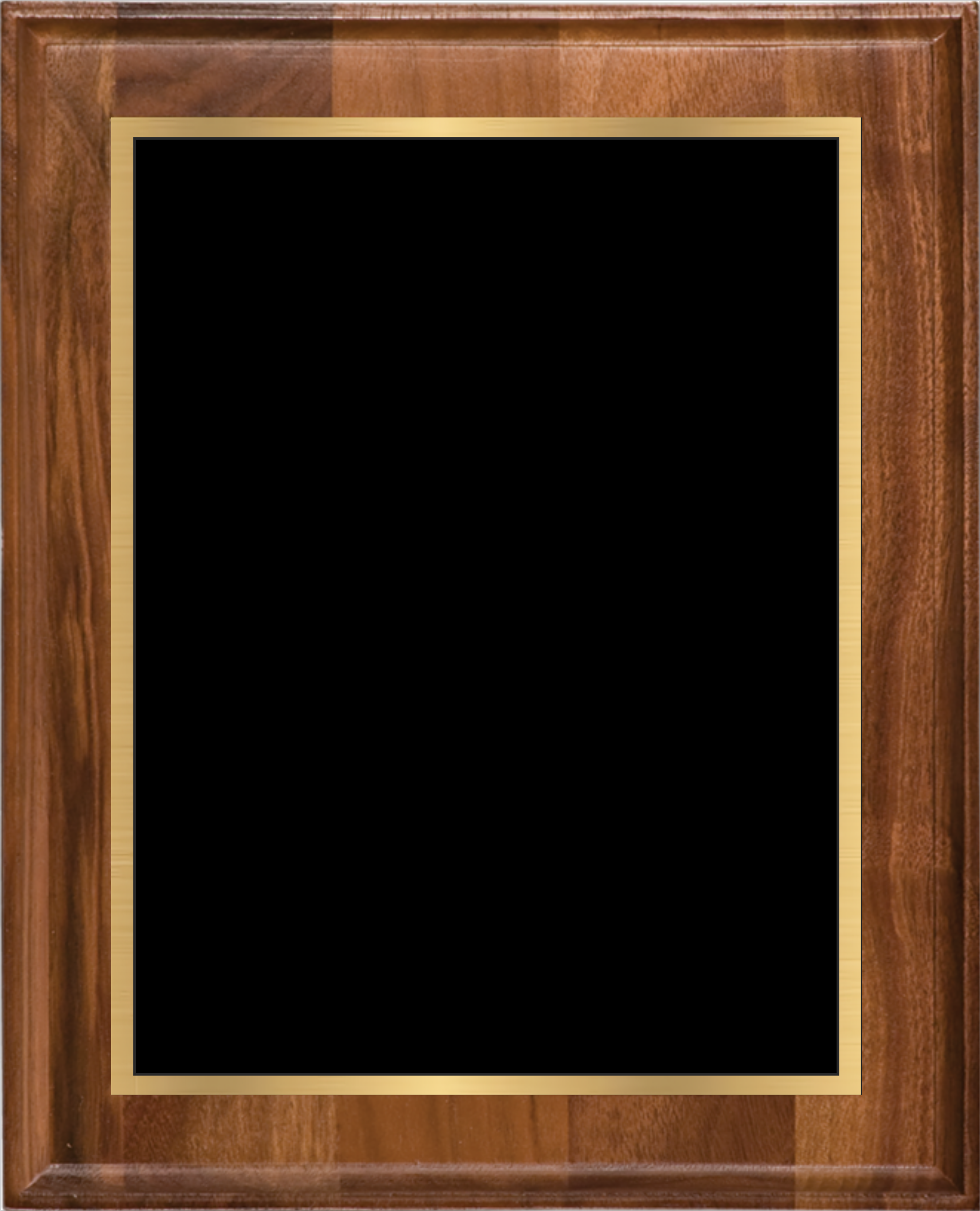 Walnut Wood Plaque w/Choice of Double Plate 8