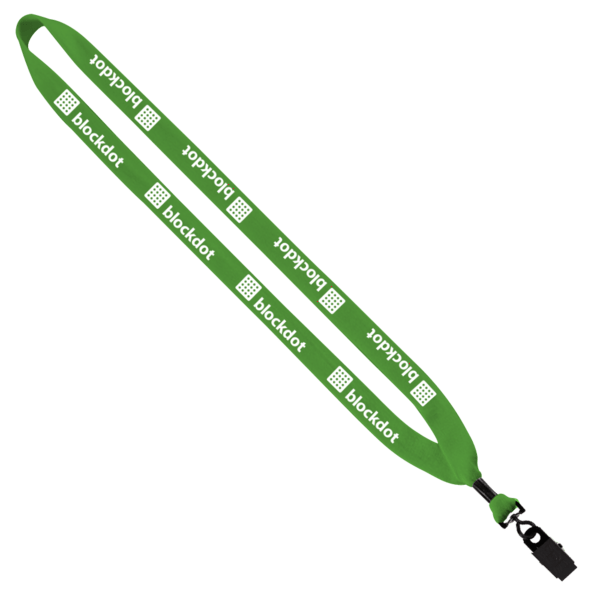 3/4" Cotton Lanyard with Metal Crimp & Split-Ring 23