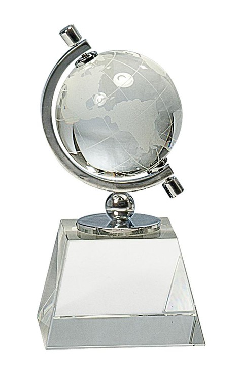 6" Crystal Spinning Globe Executive Award 1