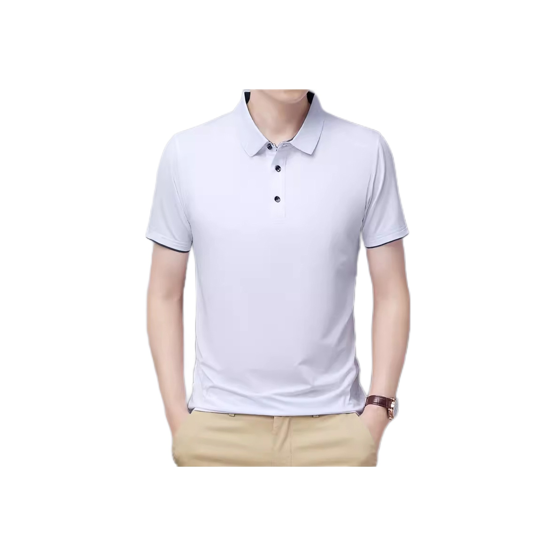 Men's Polo Shirt Moisture Wicking Summer Short Sleeve Tennis Golf Shirts 3