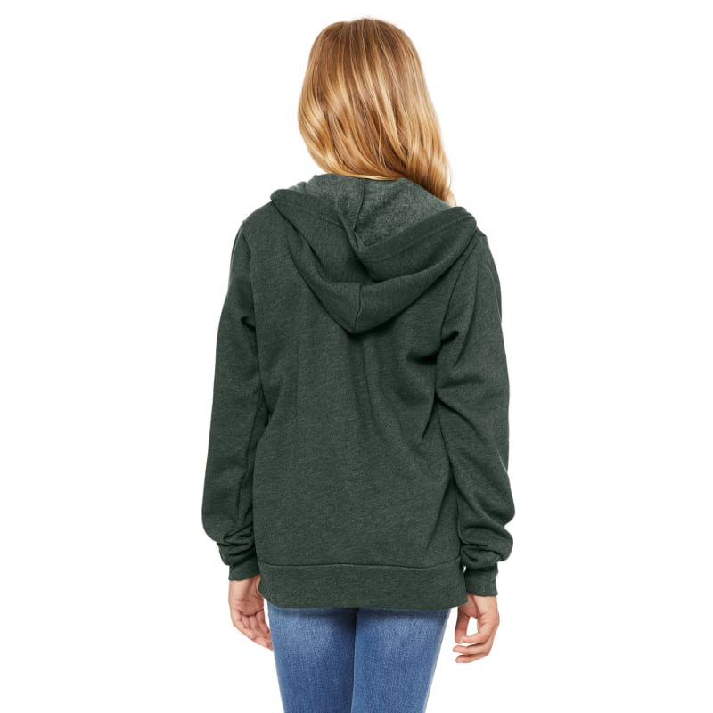 Bella + Canvas Youth Sponge Fleece Full-Zip Hooded Sweatshirt 8