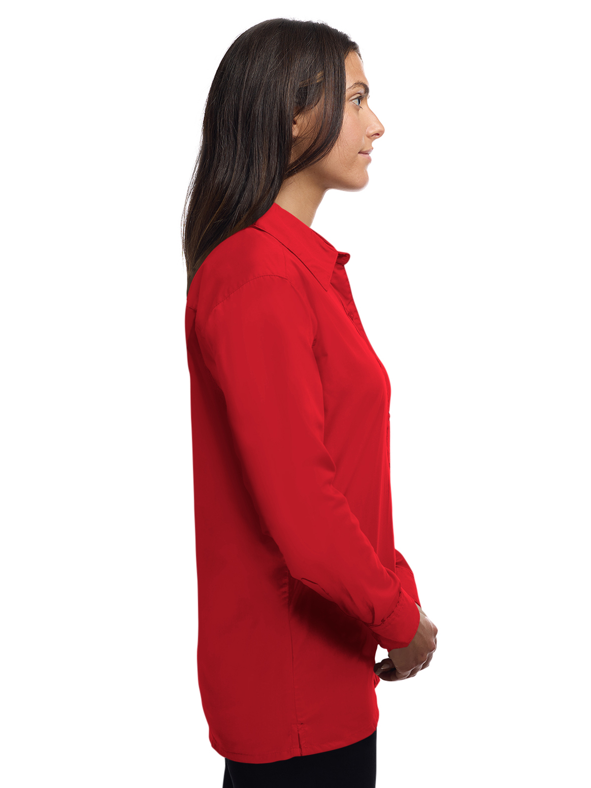 Blue Generation - Women's Pocketless Long Sleeve Poplin Shirt 11