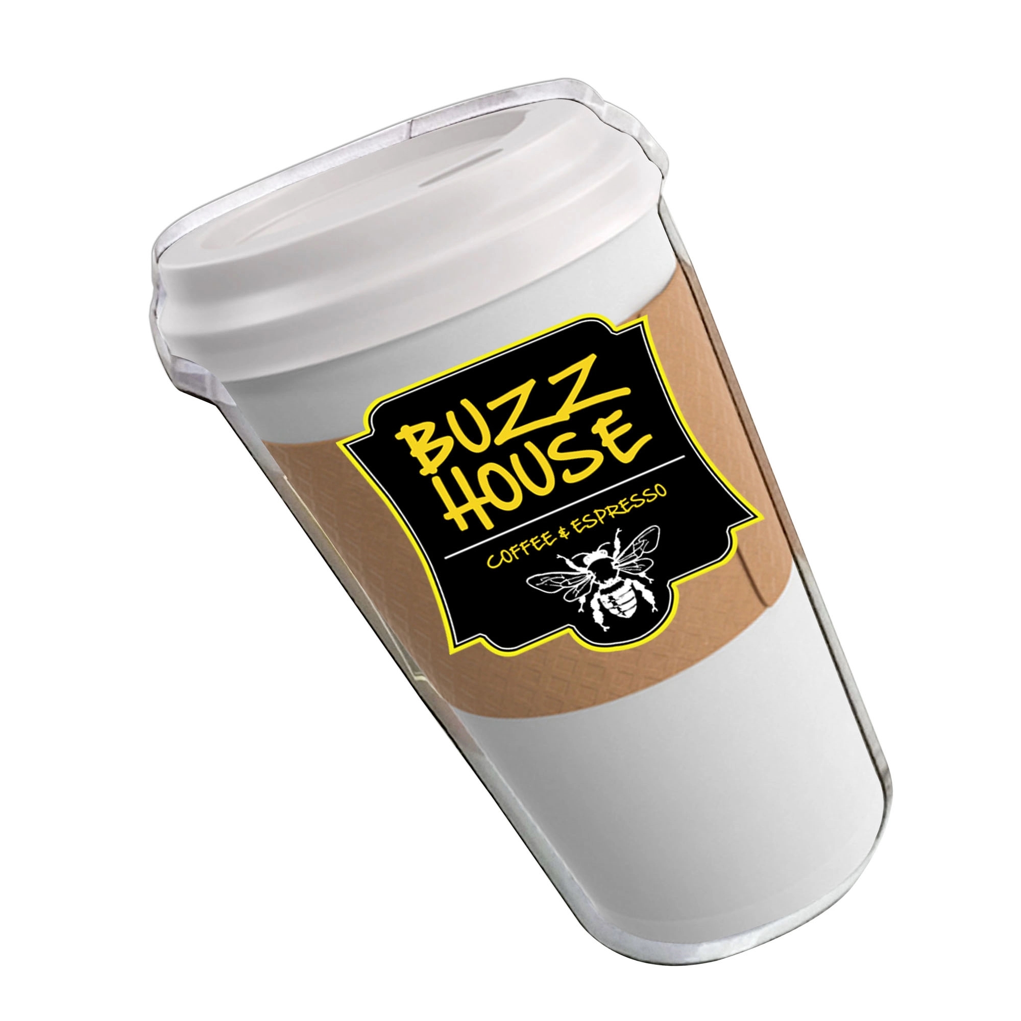 1/4" Acrylic To Go Coffee Cup Magnet