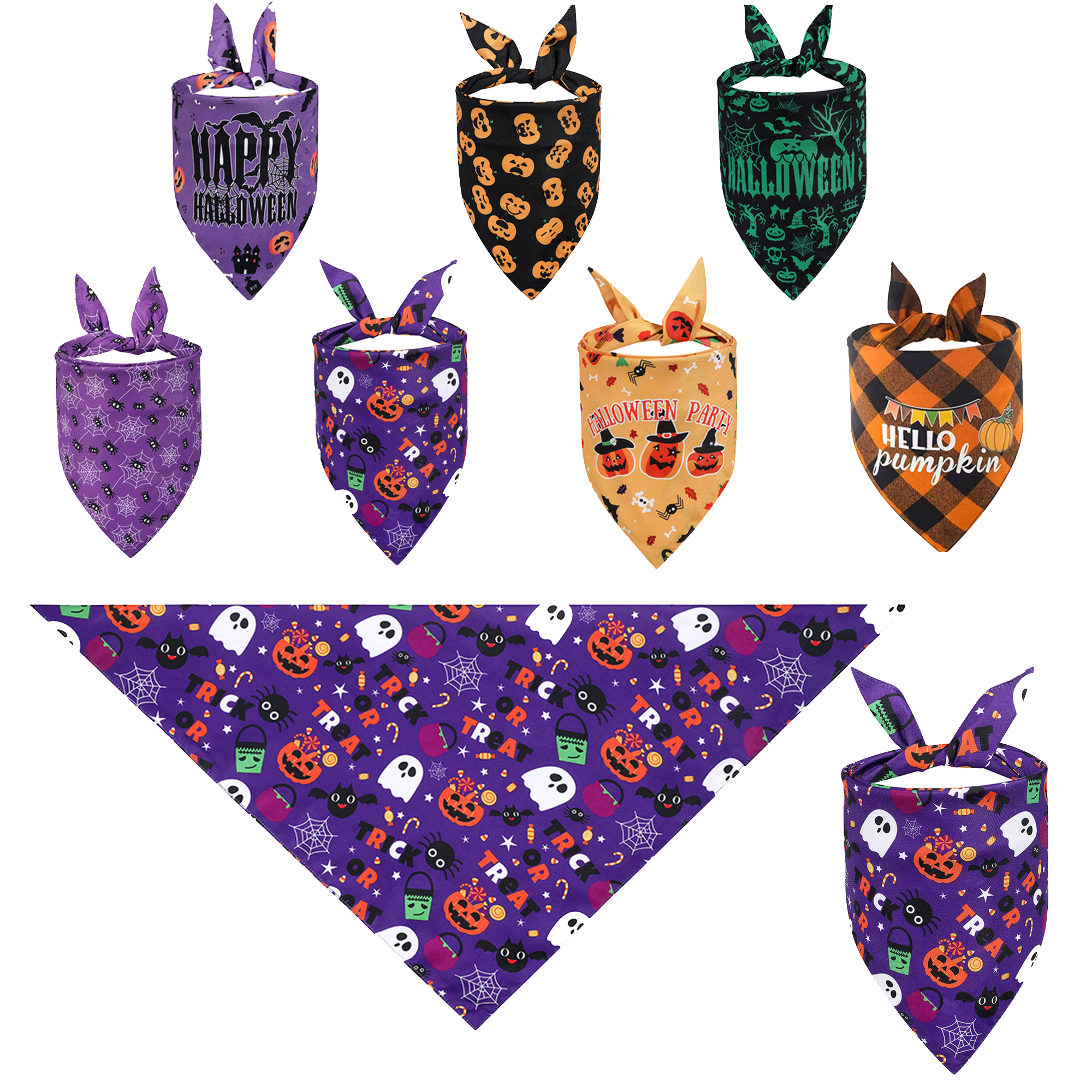 MOQ 50 Printed Festive Dog Bandana 2