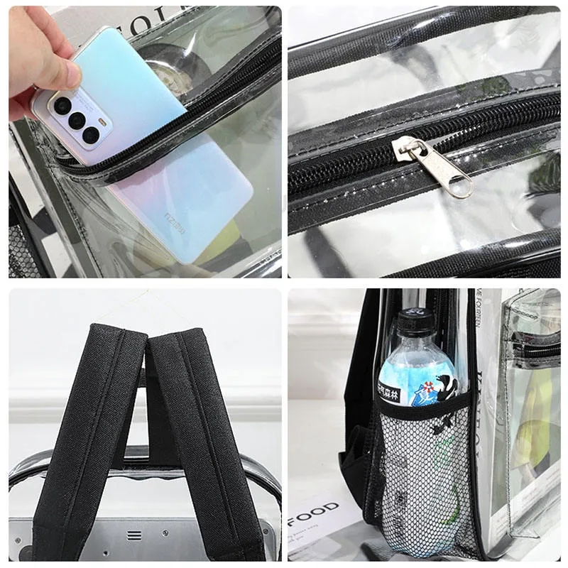 Clear PVC Waterproof Backpack with Multi-Color Transparent 6
