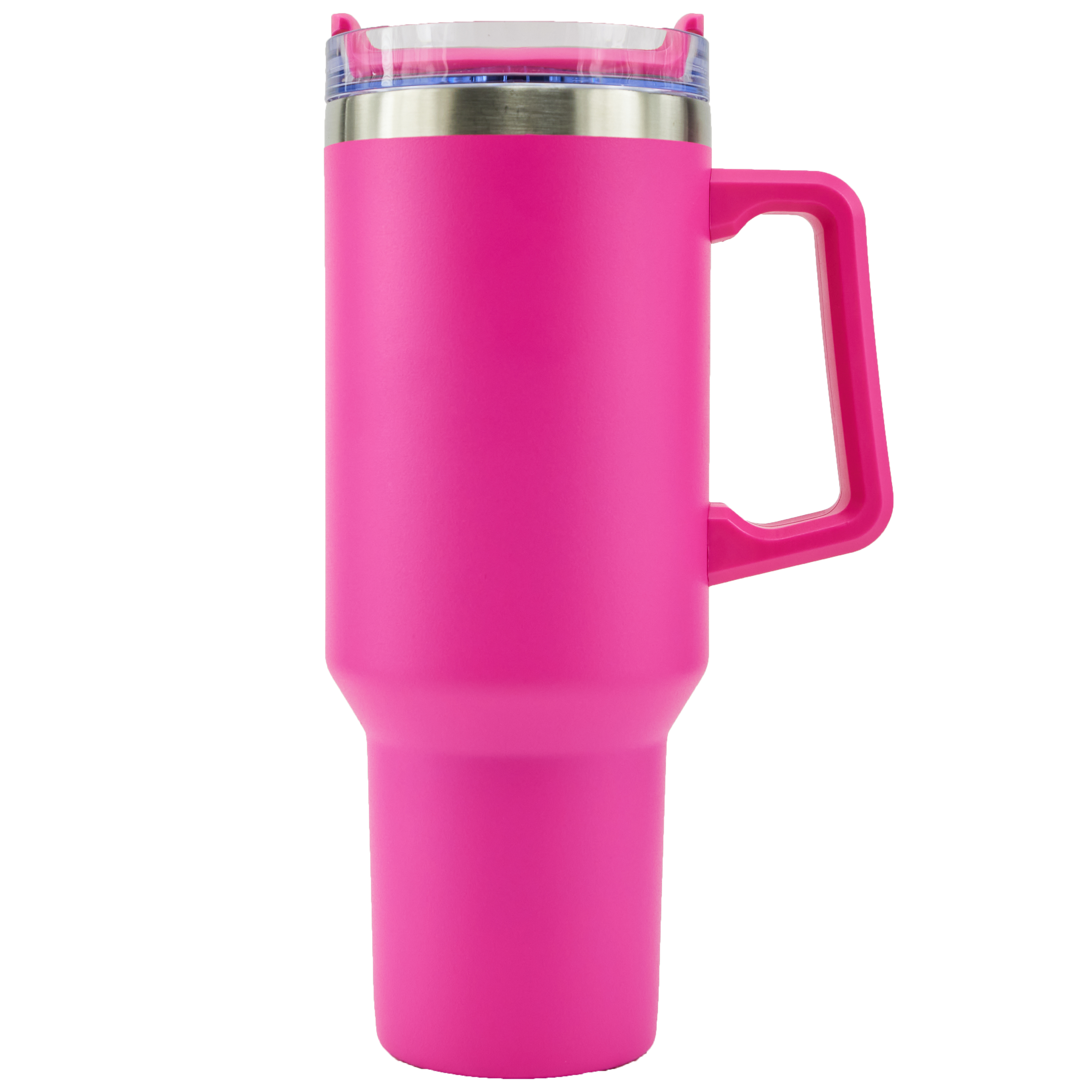 Oceanside 40oz Double Wall Stainless Steel Vacuum Insulated Tumbler with Handle and Straw (Pink)
