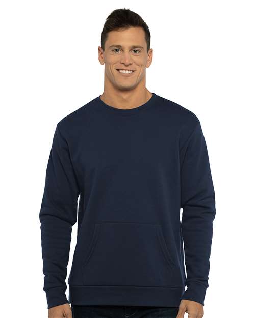 Unisex Santa Barbara Pocket Crewneck Sweatshirt - 9001, custom hoodie or sweatshirt with logo imprint 5