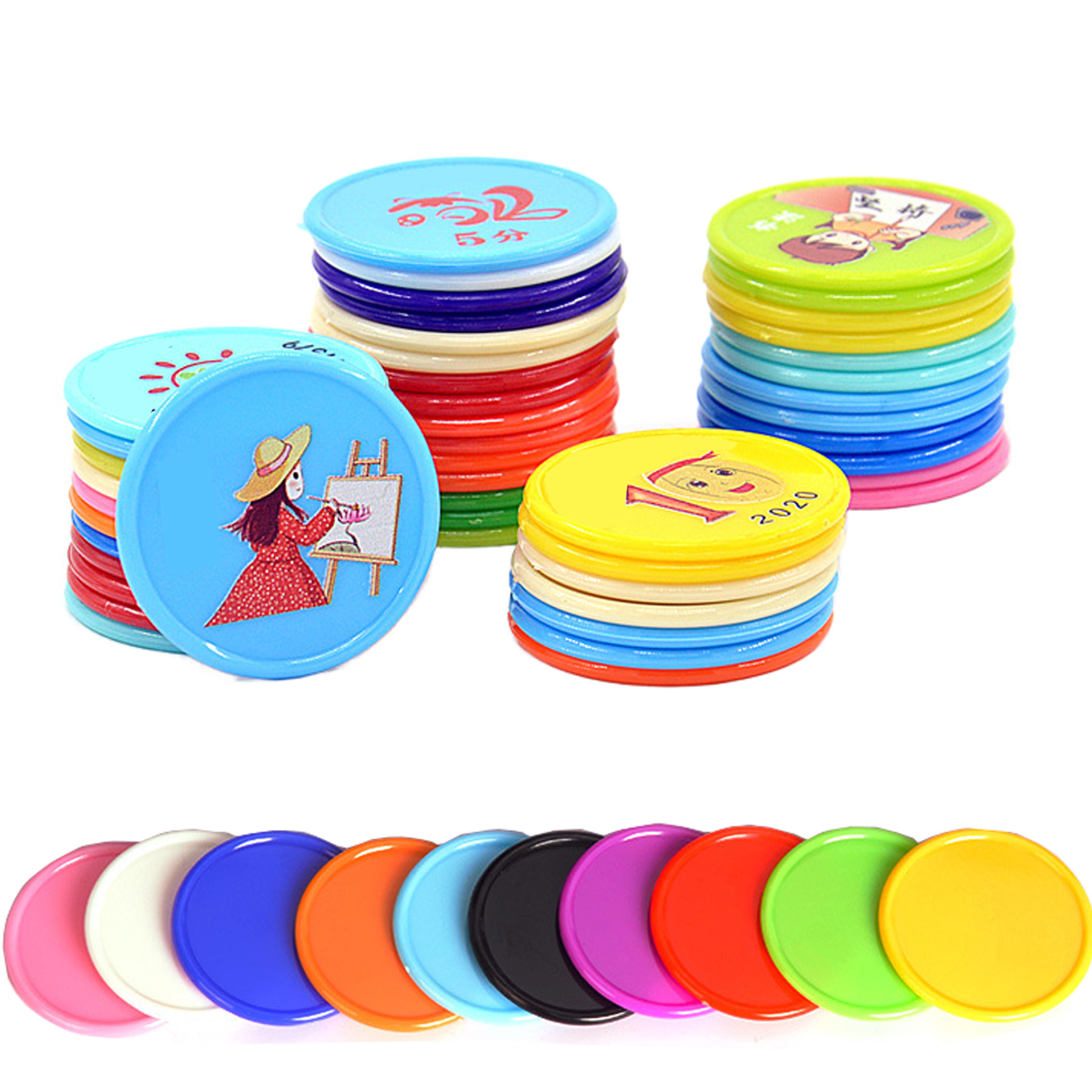 Full Color Printed Plastic Chip Coins 2