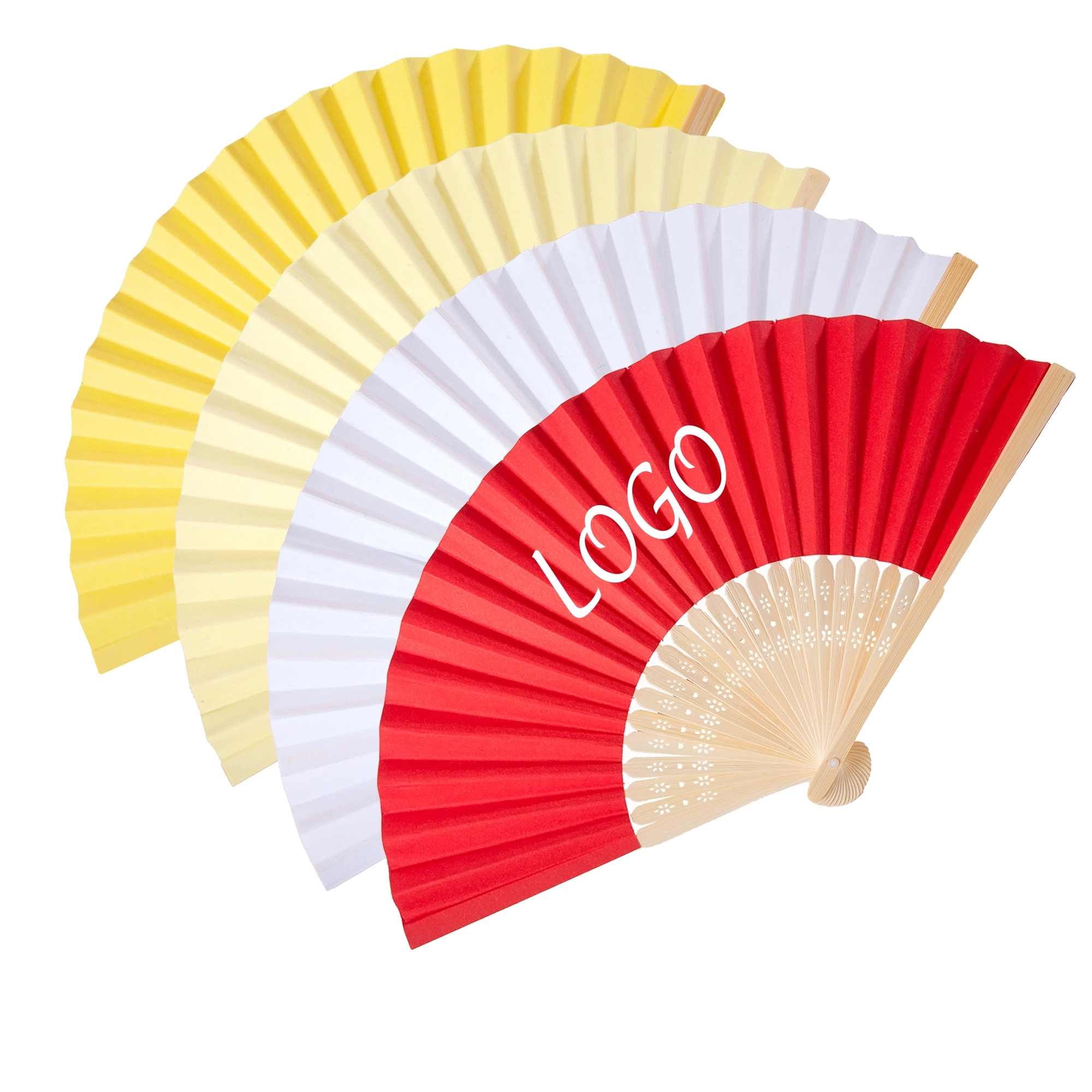 Folding Bamboo Paper Hand Fan 2