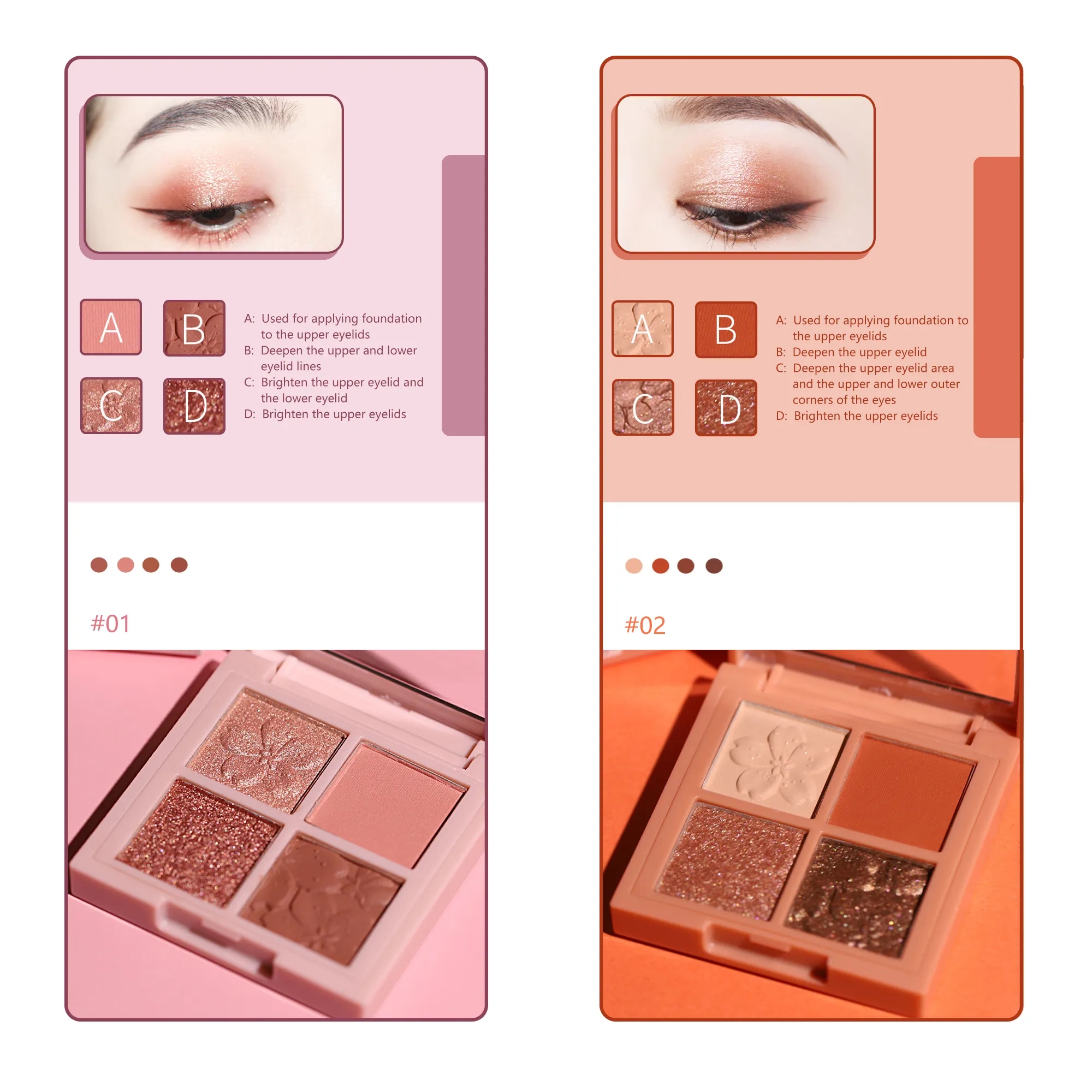 4-Color Eye Shadow Tray 2