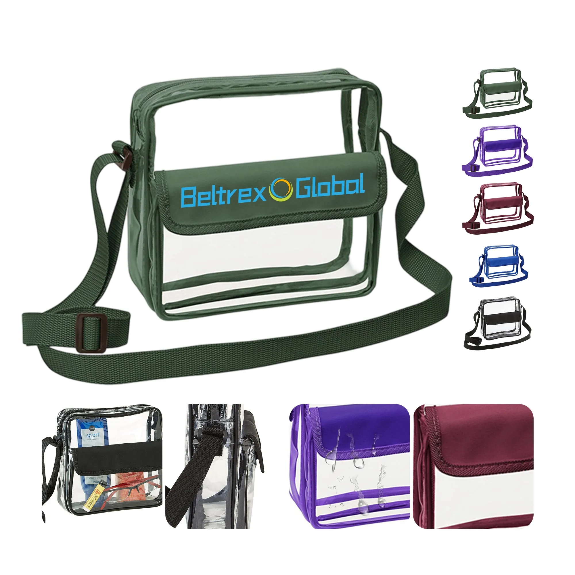 Single-Shoulder Crossbody Makeup Bag with Strap 3