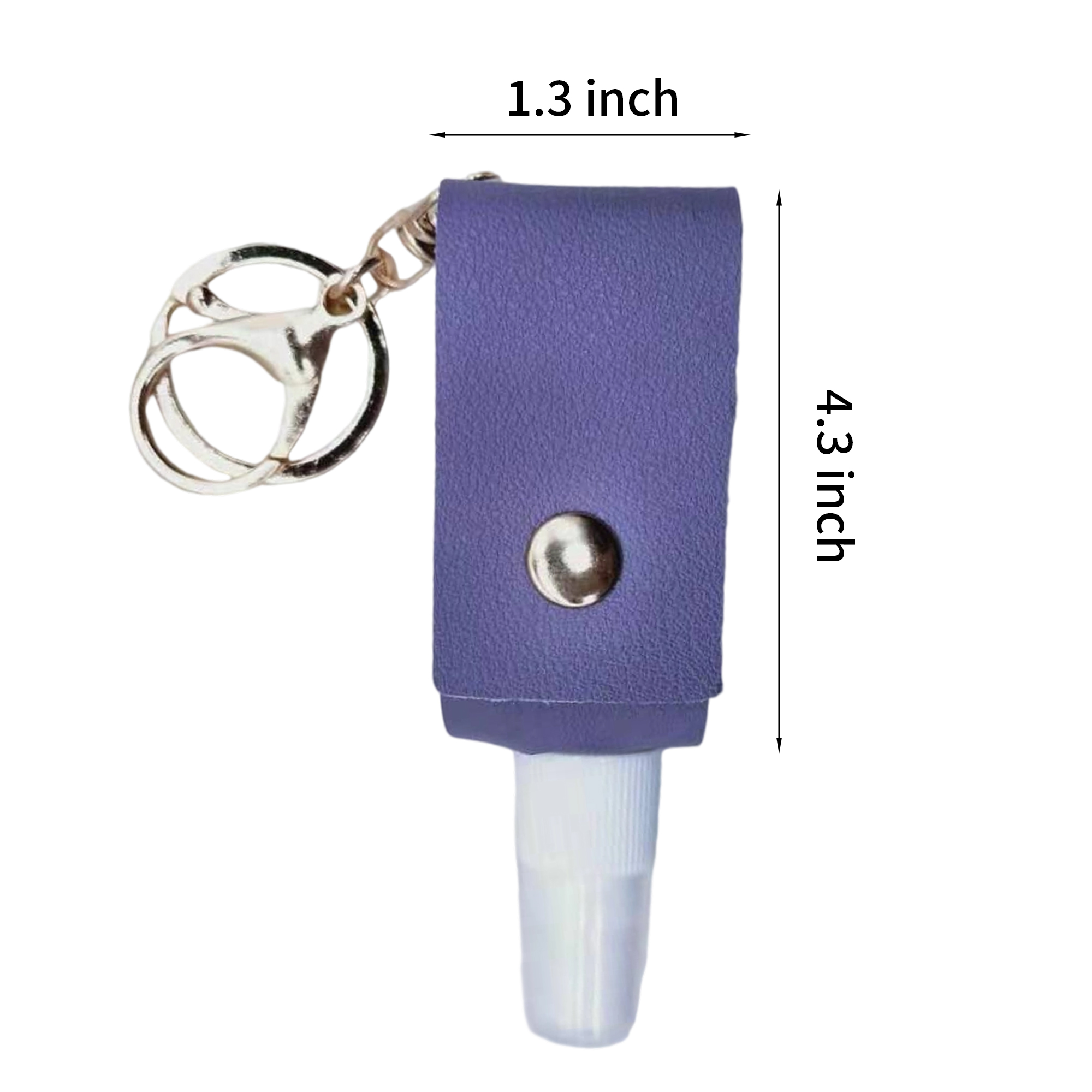 Leather Strap Key Ring With Mini Spray Bottle One Ounce Capacity 4.3" By 1.3" 15