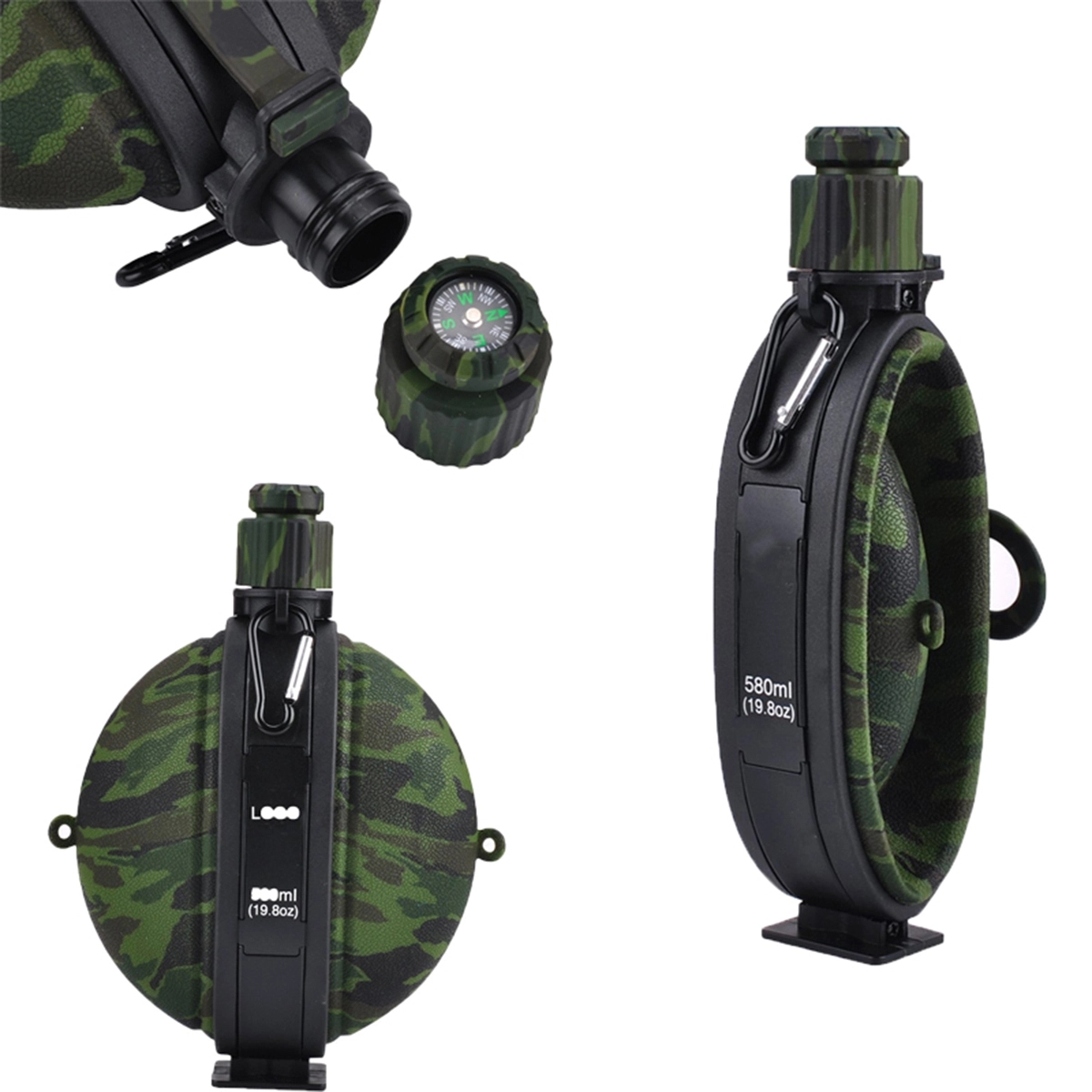 Collapsible Camouflage Military Silicone Water Bottle 3