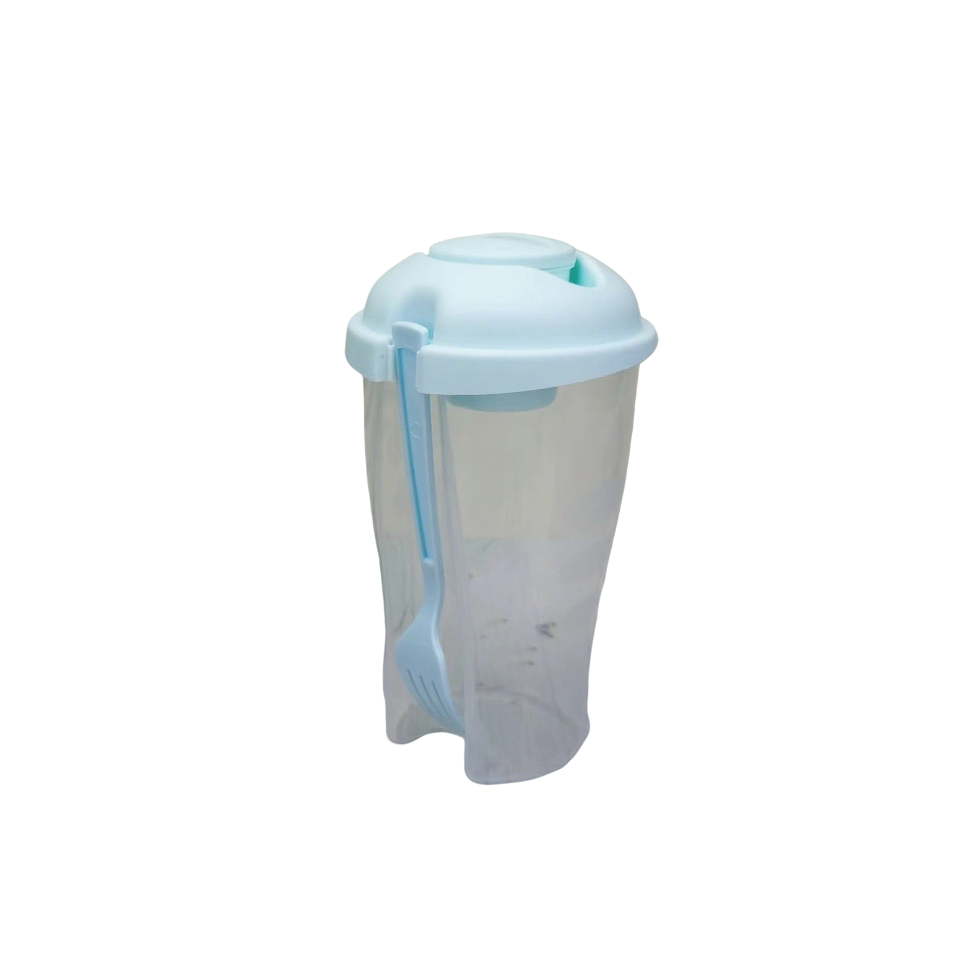Three Piece Salad Shaker Container With Cup Fork 7