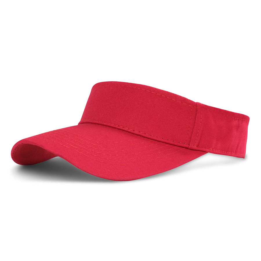 Stock Solid Color Cotton Visor 12