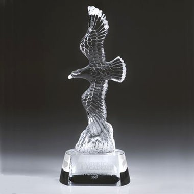 ART SCULPTURE CRYSTAL EAGLE TROPHY 2