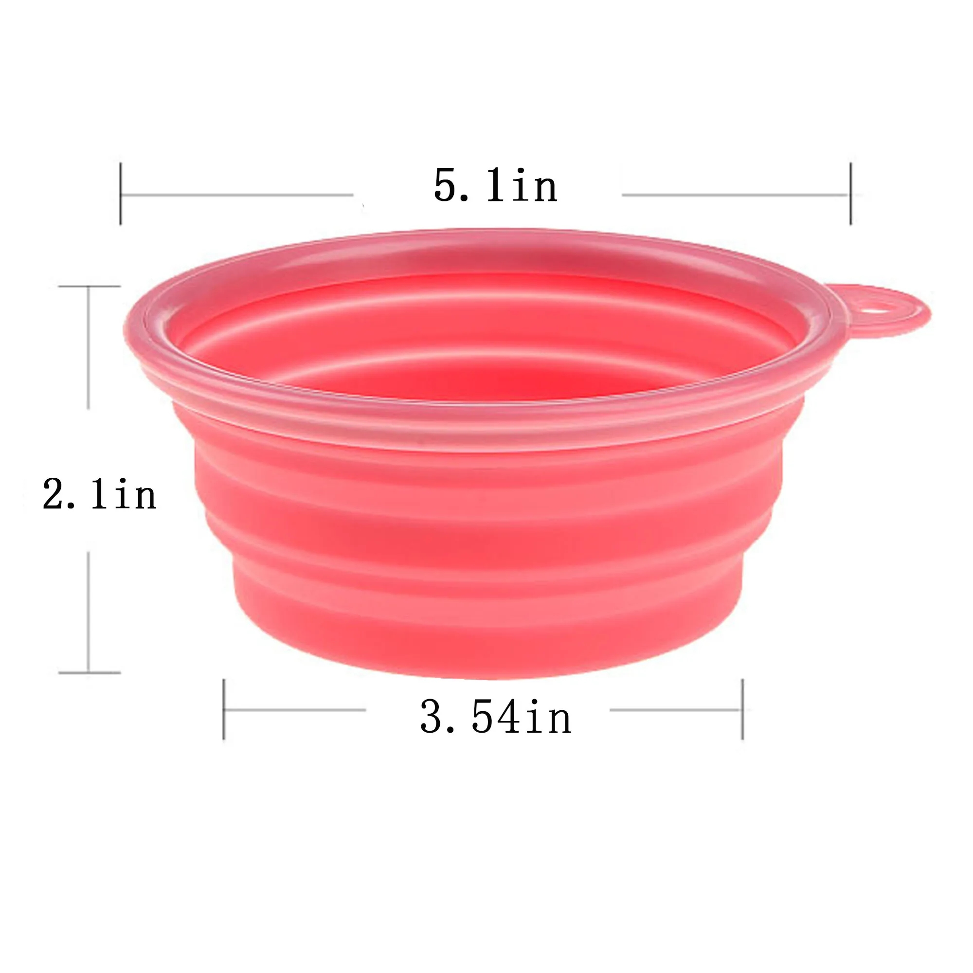 Portable Pet Folding Bowl With Key Chain 2