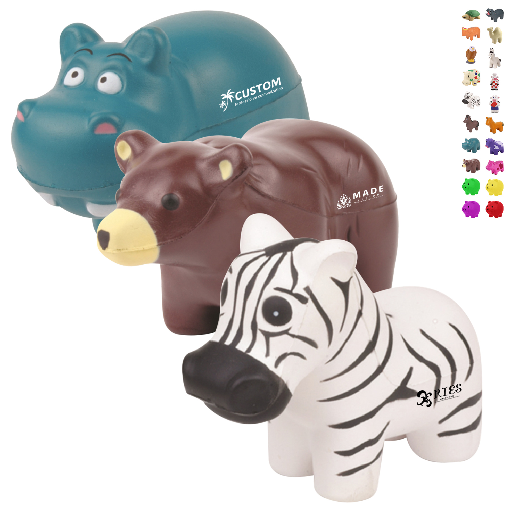 Custom 3D Shaped Stress Reliever PU Foam Squeeze Ball Toy 10